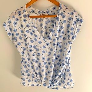 HIPPIE ROSE - blue floral top